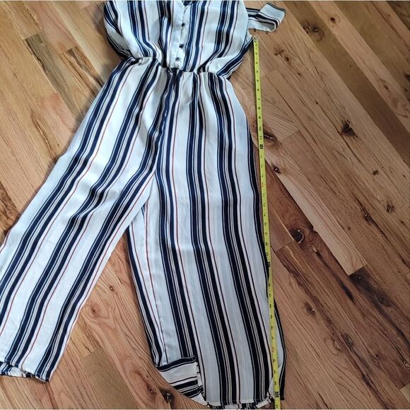 Sienna Sky Striped Jumpsuit Tie Back Medium - Picture 7 of 9